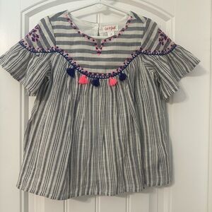 Cat & Jack Blue and Pink Blouse
